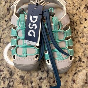 DSG Kids Sandals - Light Gray and Teal
